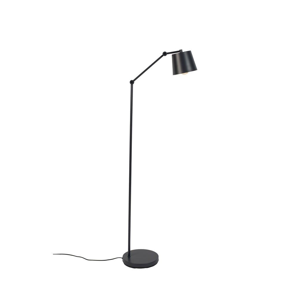 Černá stojací lampa s kovovým stínidlem (výška 135 cm) Hajo – White Label - Bonami.cz