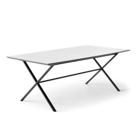 Bílý rozkládací jídelní stůl s bílou deskou 90x165 cm Meza – Hammel Furniture