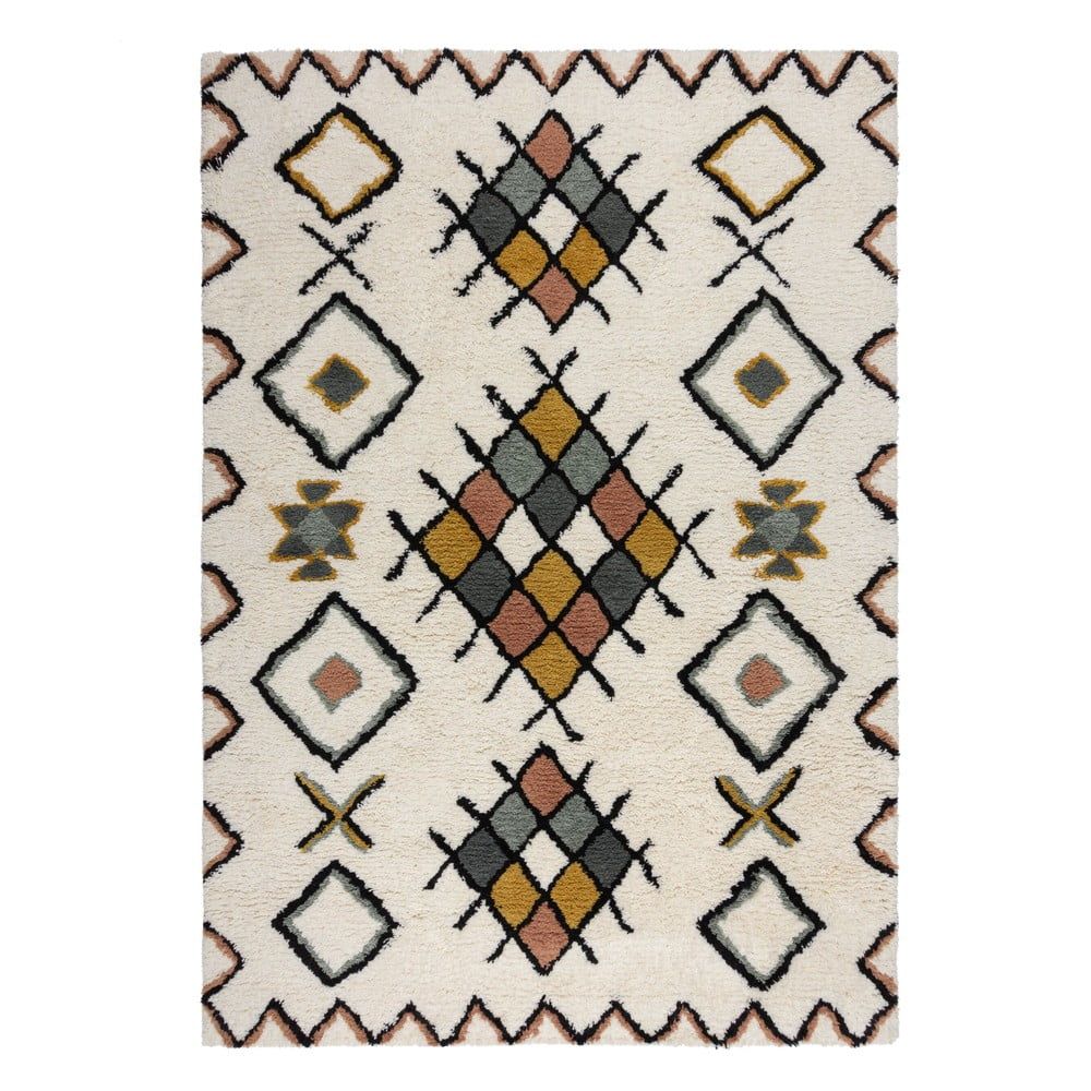 Krémový ručně tkaný vlněný koberec 200x290 cm Moroccan Midar – Flair Rugs - Bonami.cz
