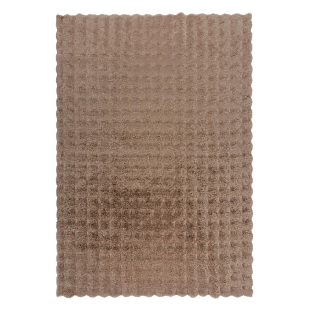 Hnědá syntetická kožešina 160x230 cm Waffle Faux Fur – Flair Rugs - Bonami.cz