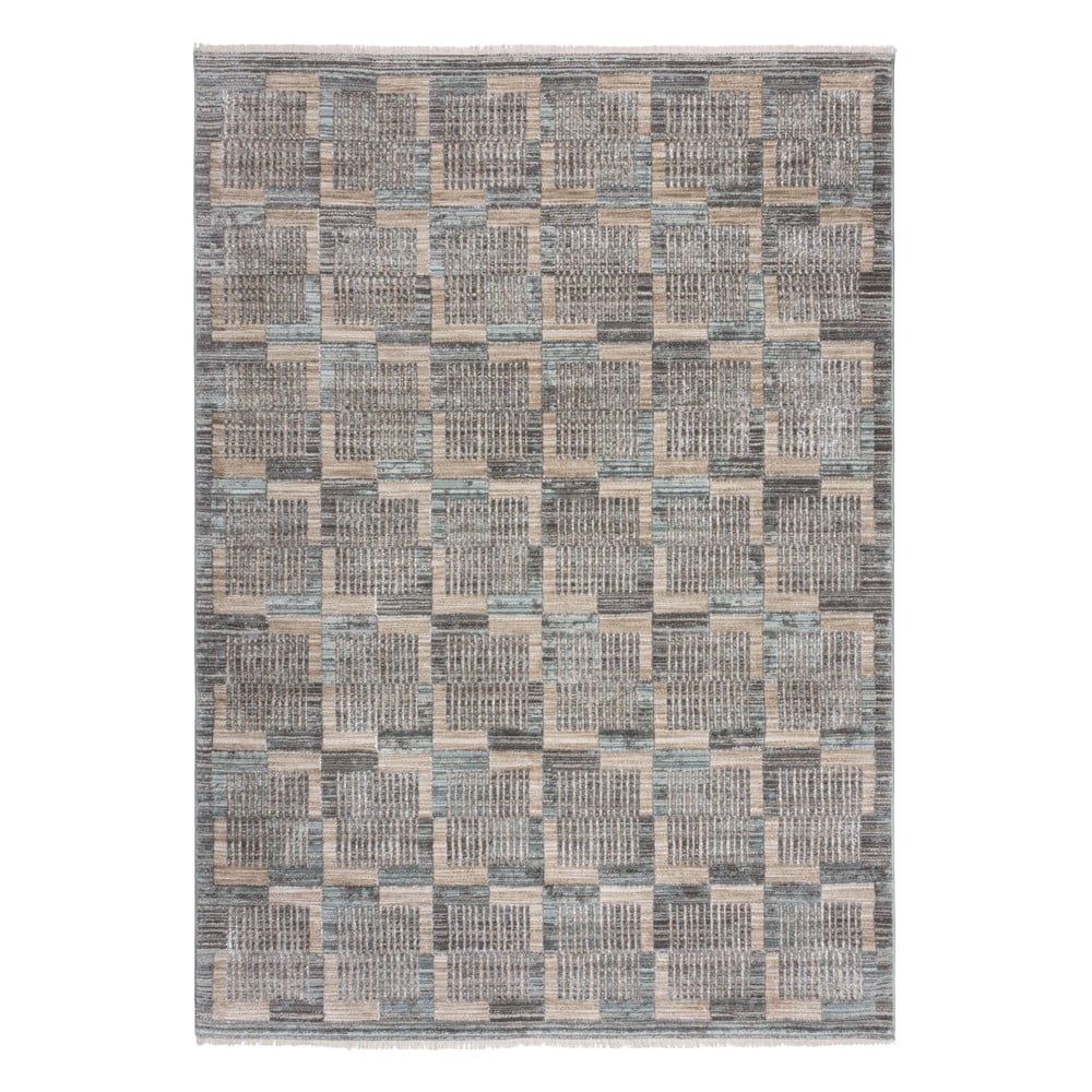 Šedo-béžový koberec 200x290 cm Evelyn Blocks – Flair Rugs - Bonami.cz