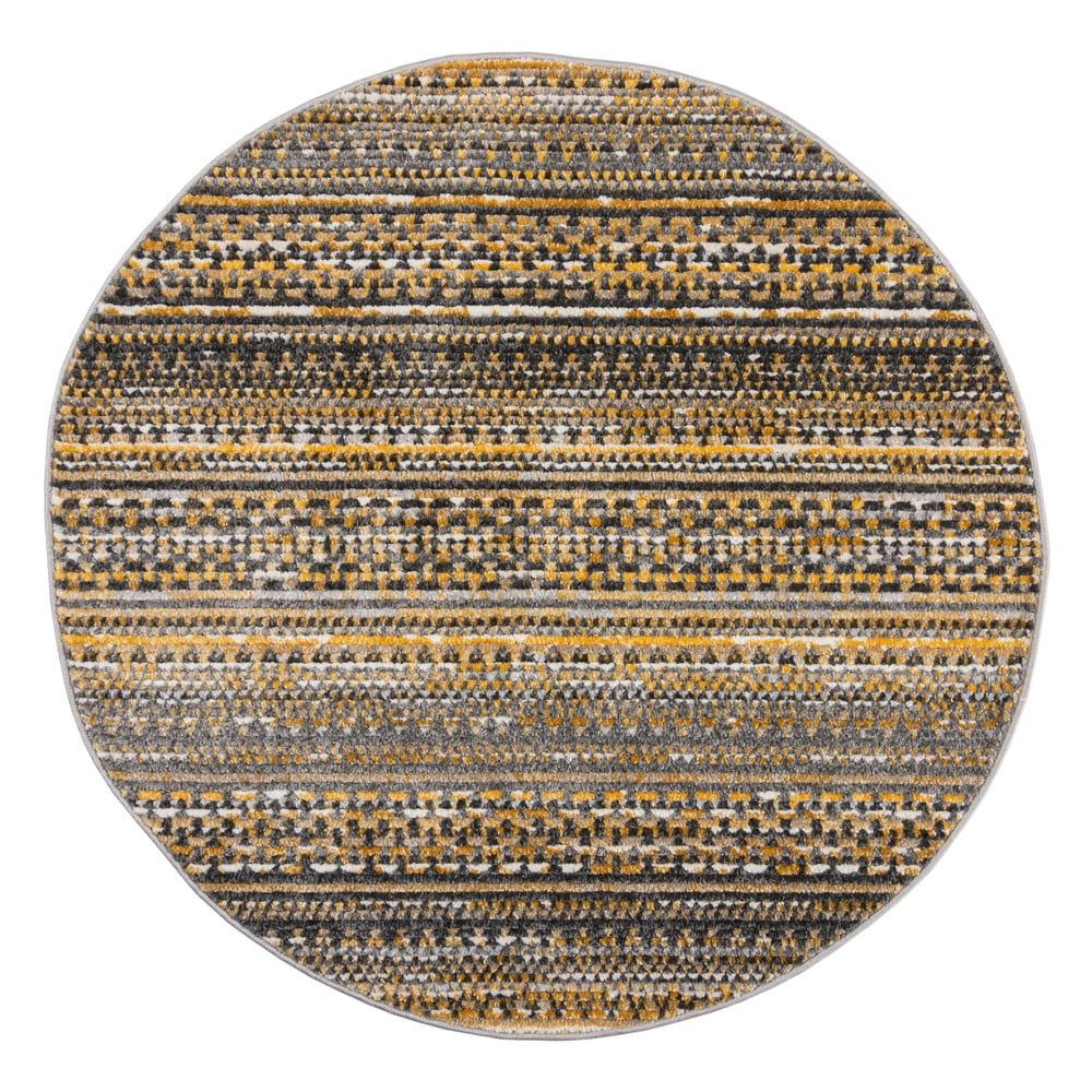 Kulatý koberec v hořčicové barvě 140x140 cm Camino – Flair Rugs - Bonami.cz