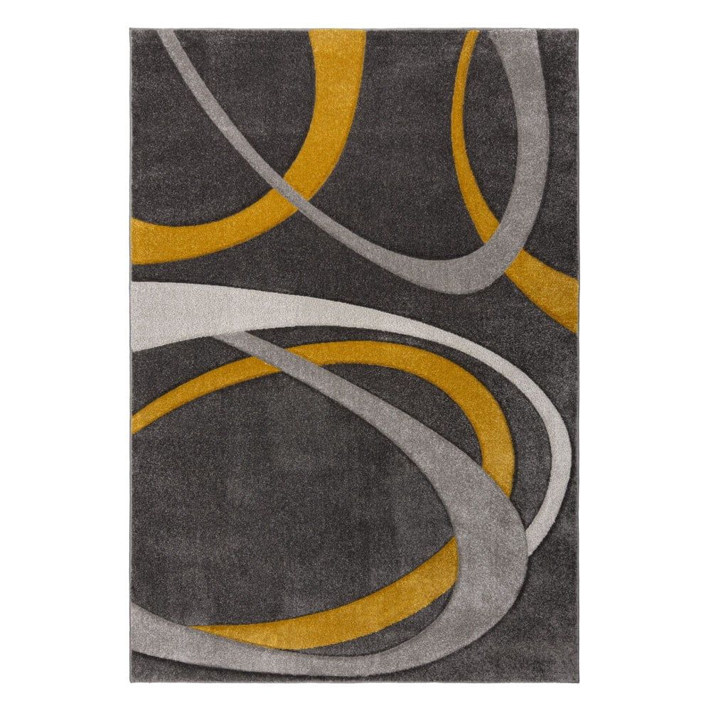 Okrově žluto-šedý koberec 120x170 cm Elude Orb – Flair Rugs - Bonami.cz