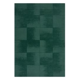 Ručně tkaný vlněný koberec v petrolejové barvě 160x230 cm Demi Check Ombre – Flair Rugs