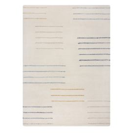 Krémový ručně tkaný vlněný koberec 120x170 cm Dottie Geometric – Flair Rugs