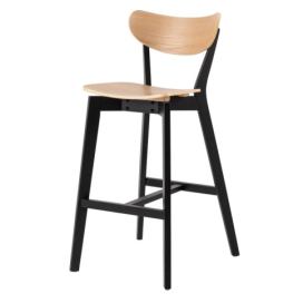 Barová židle ROXBY přírodní/černá