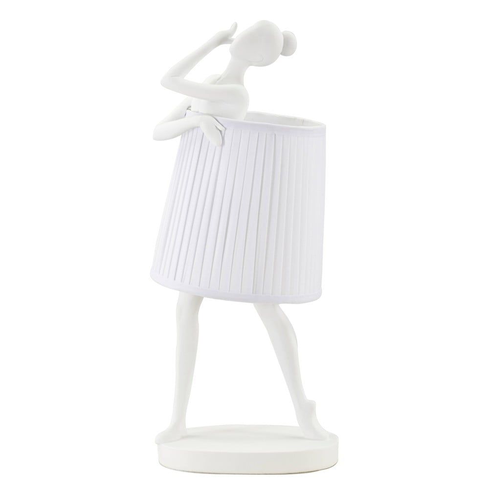 Bílá stolní lampa s textilním stínidlem (výška 62,5 cm) Ballet – Mauro Ferretti - Bonami.cz