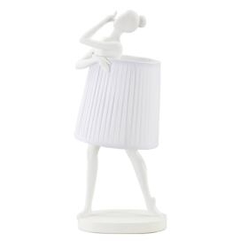 Bílá stolní lampa s textilním stínidlem (výška 62,5 cm) Ballet – Mauro Ferretti