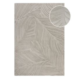 Světle šedý vlněný koberec 200x290 cm Lino Leaf – Flair Rugs