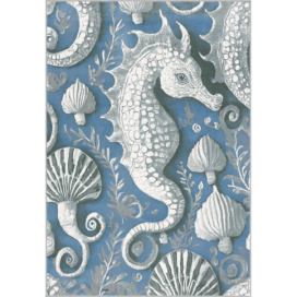 Modrý dětský koberec 160x230 cm Seahorse – FD