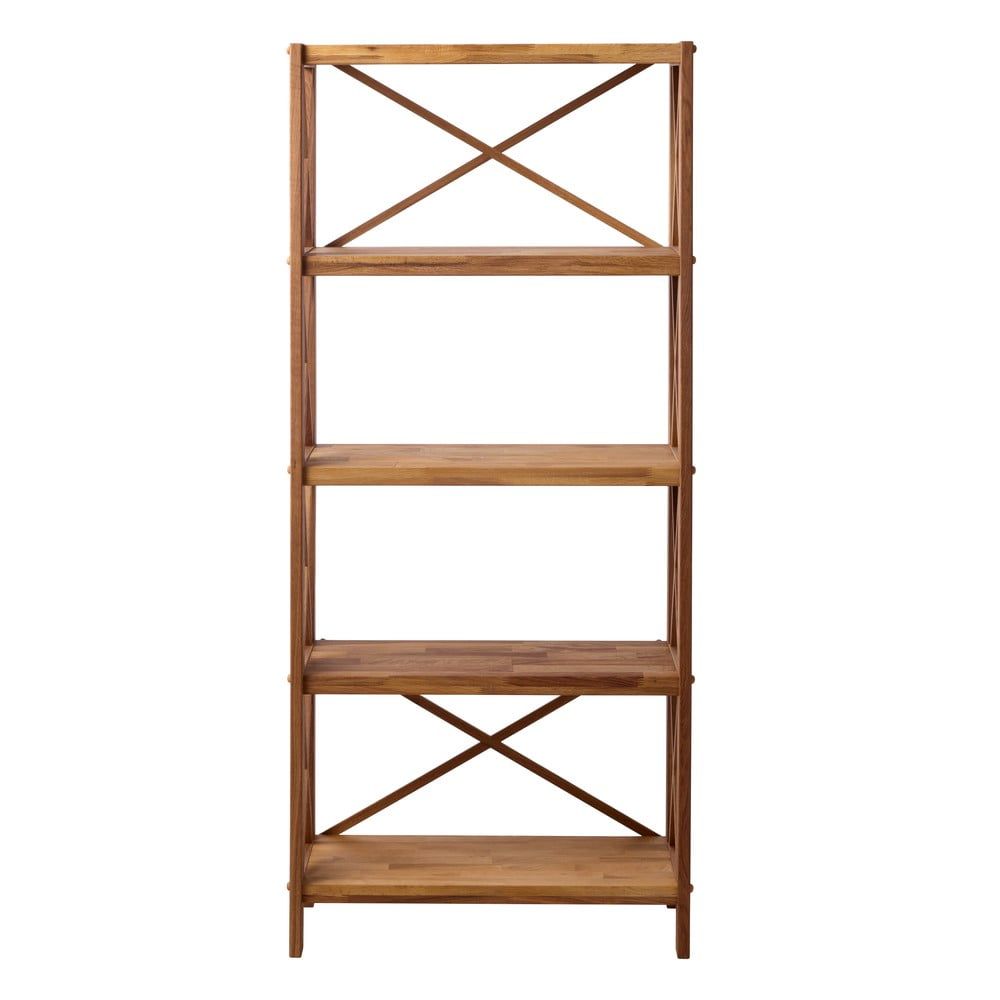 Regál z dubového dřeva v přírodní barvě 70x161 cm X-Shelf – Unique Furniture - Bonami.cz