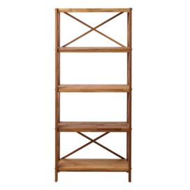 Regál z dubového dřeva v přírodní barvě 70x161 cm X-Shelf – Unique Furniture