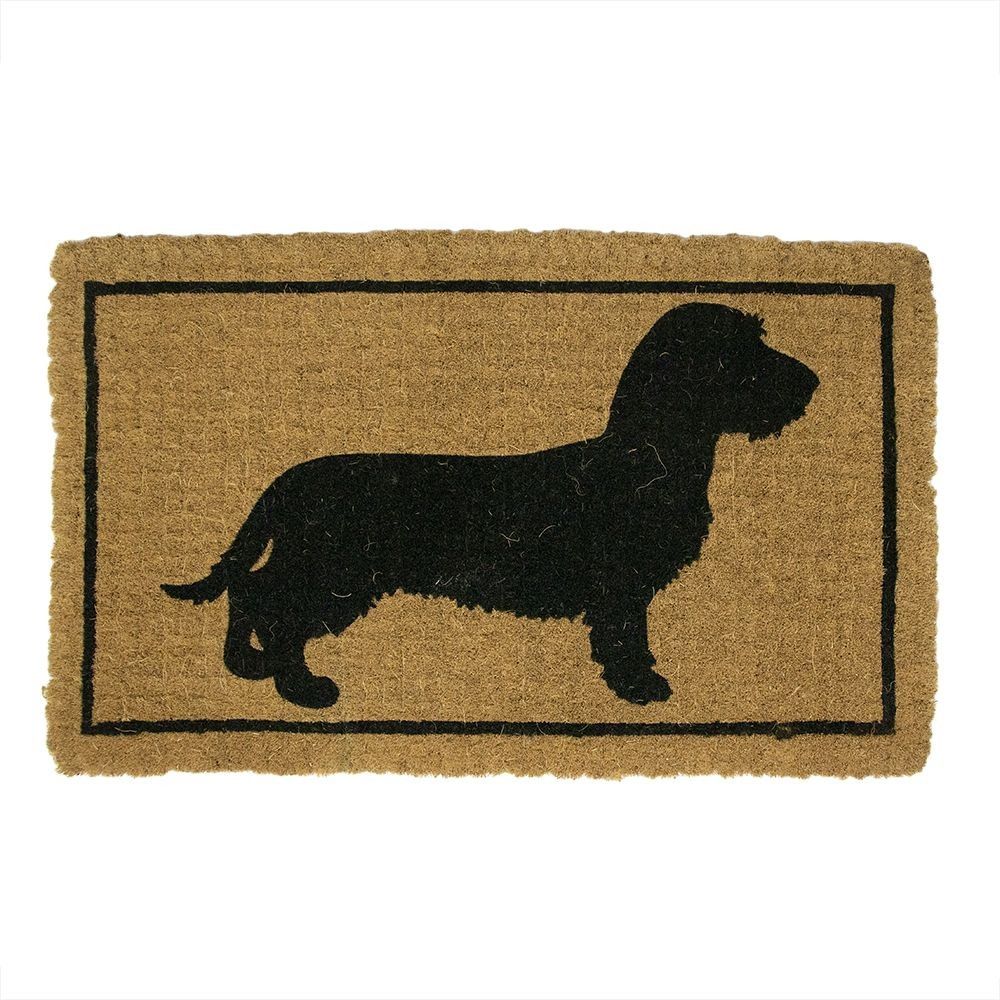 Ručně vyrobená kokosová rohožka s jezevčíkem Dachshund - 75*45*4cm Mars & More - LaHome - vintage dekorace