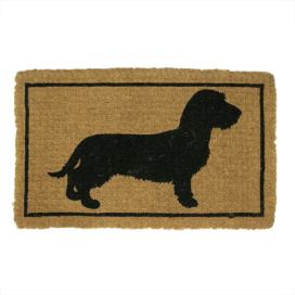 Ručně vyrobená kokosová rohožka s jezevčíkem Dachshund - 75*45*4cm Mars & More