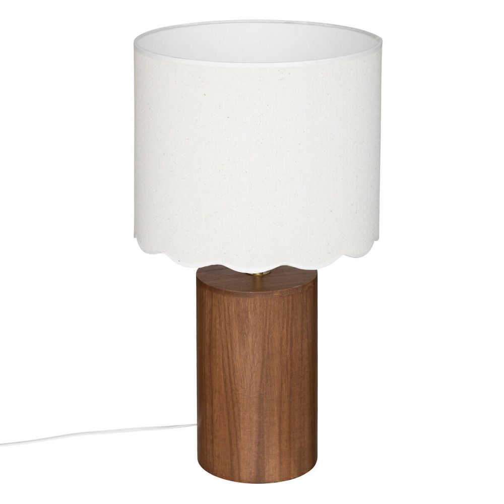 Atmosphera Stolní lampa s bílým stínítkem VANIA, dřevěná konstrukce, ? 28 cm - EDAXO.CZ s.r.o.