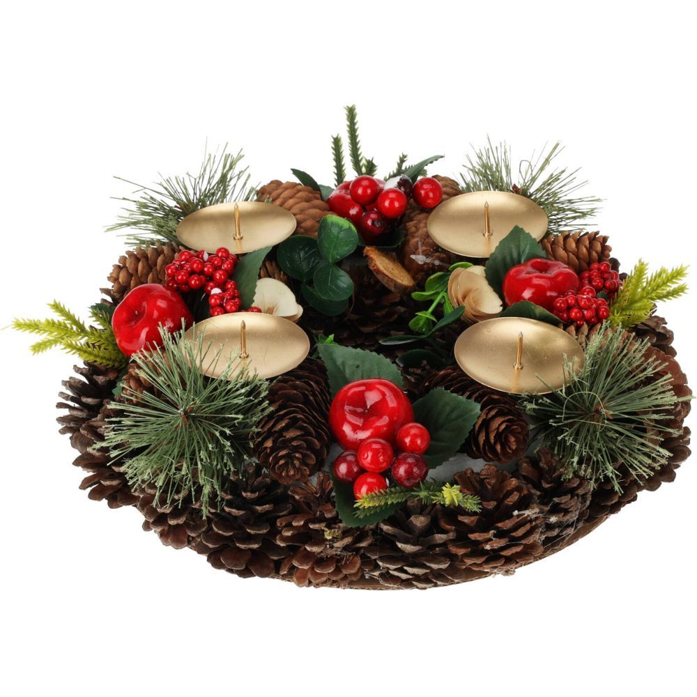 Home Styling Collection Adventní věnec ze šišek, ? 27 cm - EDAXO.CZ s.r.o.