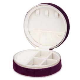 Giftdecor Velurová šperkovnice, ⌀ 10 cm