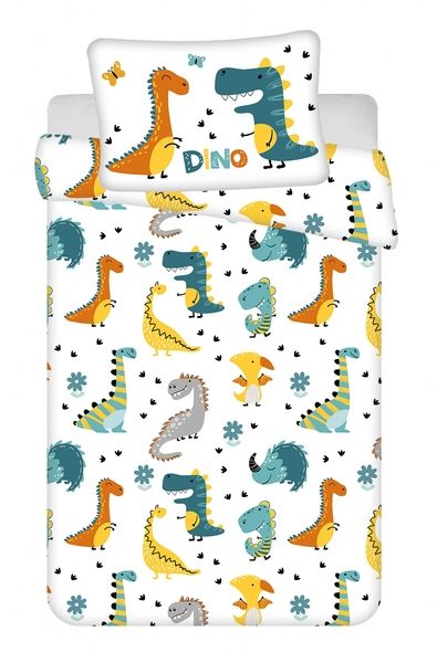 Jerry fabrics povlečení do postýlky Dino world 100x135 + 40x60 cm  - POVLECENI-OBCHOD.CZ