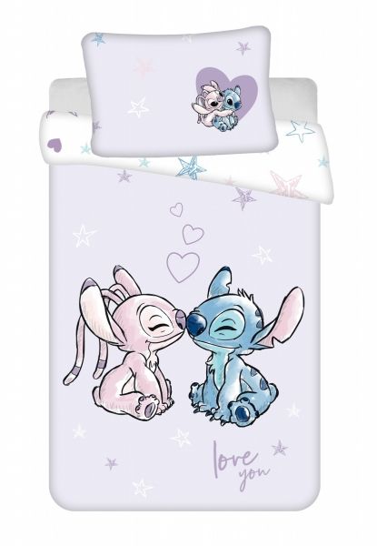 Jerry fabrics Disney povlečení do postýlky Lilo and Stitch Purple baby 100x135 + 40x60 cm  - POVLECENI-OBCHOD.CZ