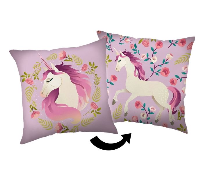 Jerry Fabrics polštářek Unicorn Flowers 40x40 cm - POVLECENI-OBCHOD.CZ