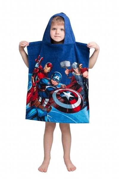 Jerry Fabrics plážová osuška pončo Avengers Hero 50x115 cm - POVLECENI-OBCHOD.CZ