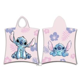 Jerry Fabrics plážová osuška pončo Lilo a Stitch Pink 50x115 cm