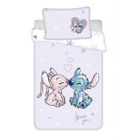 Jerry fabrics Disney povlečení do postýlky Lilo and Stitch Purple baby 100x135 + 40x60 cm 