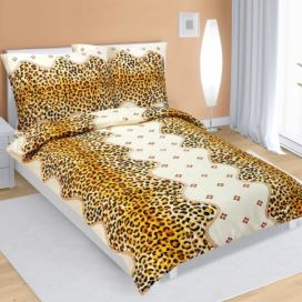 Bellatex Povlečení krepové Leopard vzor velikost 140x220, 70x90 cm