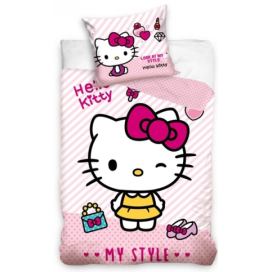 Carbotex dětské povlečení bavlna Hello Kitty My Style 140x200+70x90 cm  