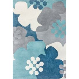 Flair Rugs koberce Kusový koberec Zest Retro Floral Blue Rozměry koberců: 160x230 Mdum