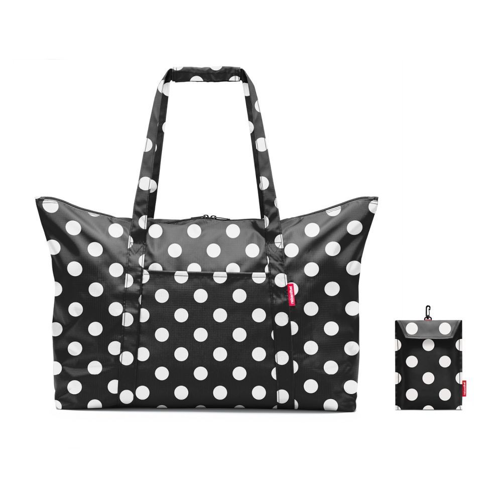 Skládací cestovní taška Reisenthel Mini Maxi Travelbag Dots white - Homein.cz