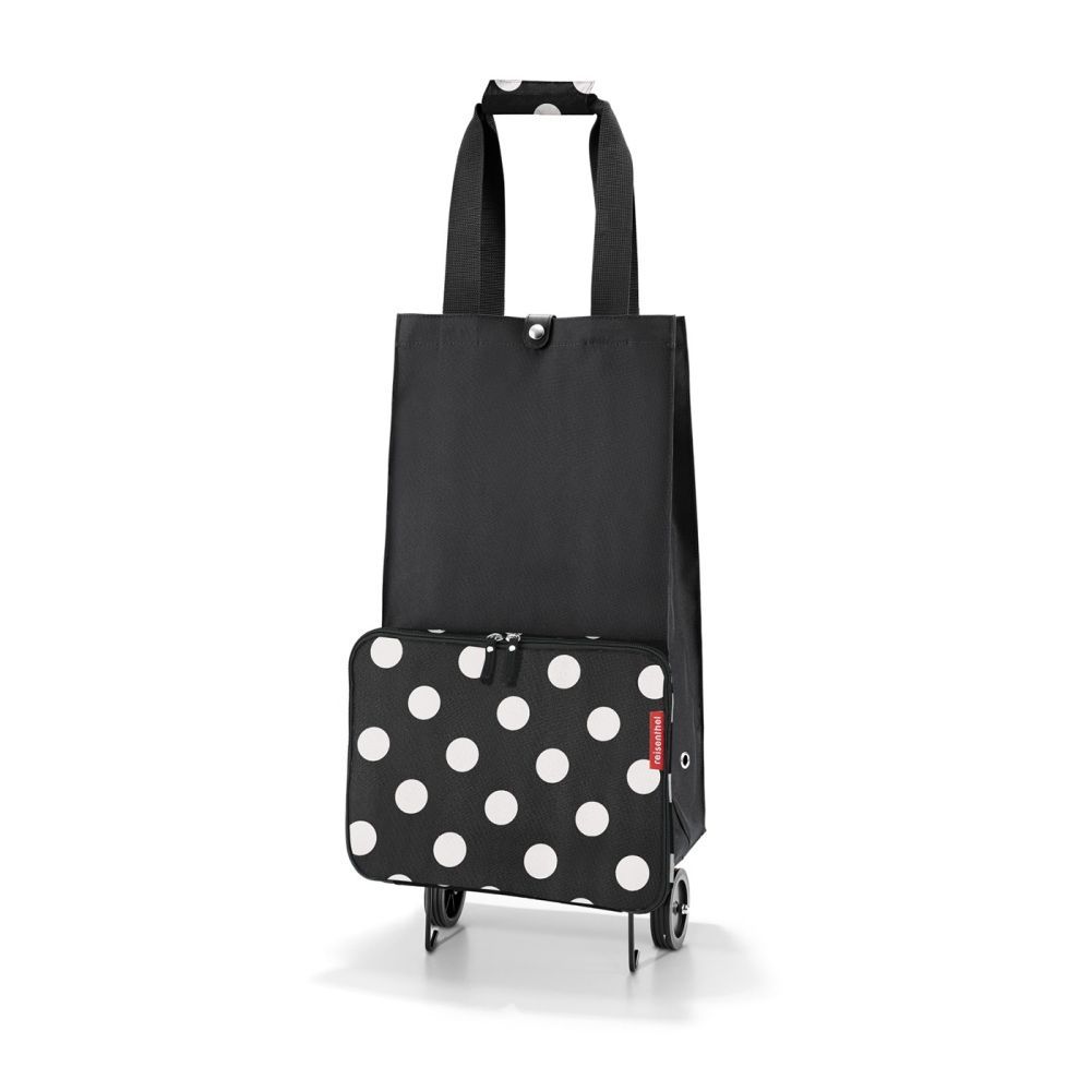 Nákupní taška na kolečkách Reisenthel Foldabletrolley Dots white - Homein.cz