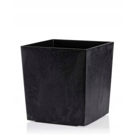 DekorStyle Květináč Flore 19x19 cm černý beton