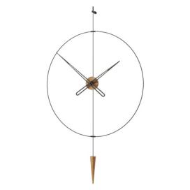 Designové nástěnné hodiny PP821 Pendulum Plus walnut-black-black 80cm