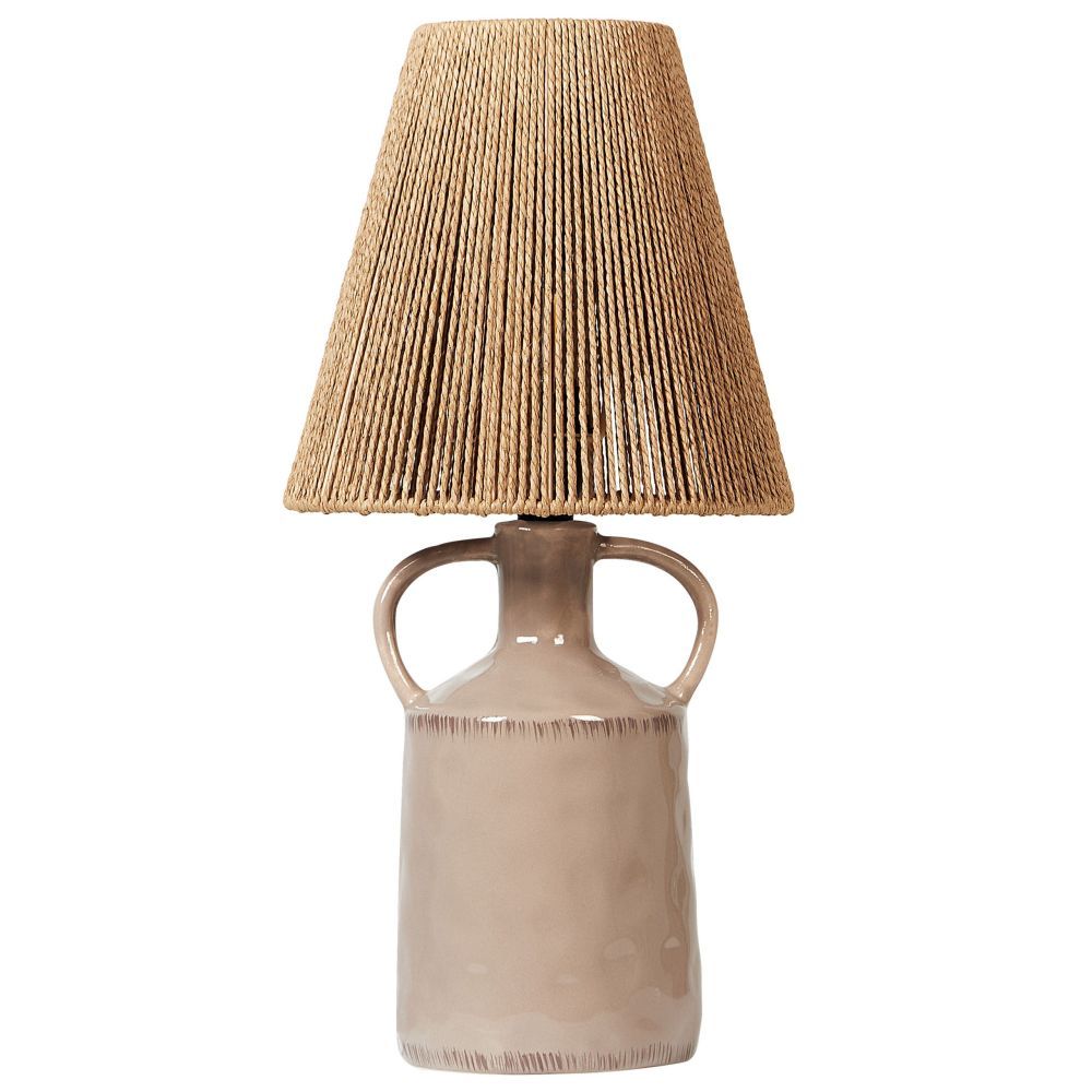 Keramická stolní lampa taupe LARISSOS - Beliani.cz