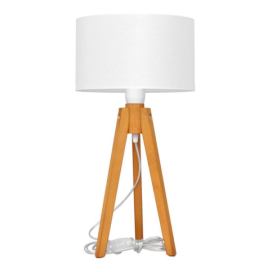  Stolní lampa ALBA 1xE27/15W/230V bílá/dub 