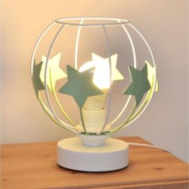  Dětská stolní lampa STARS 1xE27/15W/230V zelená/bílá 