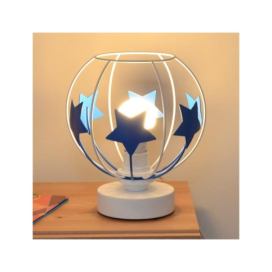  Dětská stolní lampa STARS 1xE27/15W/230V modrá/bílá 