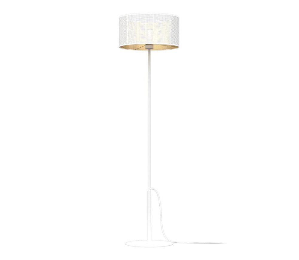  Stojací lampa LOFT SHADE 1xE27/60W/230V bílá/zlatá  -  Svět-svítidel.cz