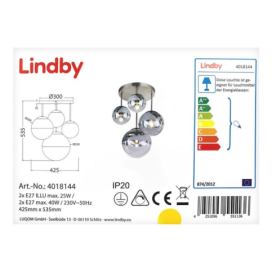 Lindby Lindby - Stropní svítidlo RAVENA 2xE27/40W/230V + 2xE27/25W/230V 