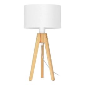  Stolní lampa ALBA 1xE27/60W/230V bílá/borovice 