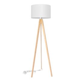  Stojací lampa ALBA 1xE27/60W/230V bílá/borovice 