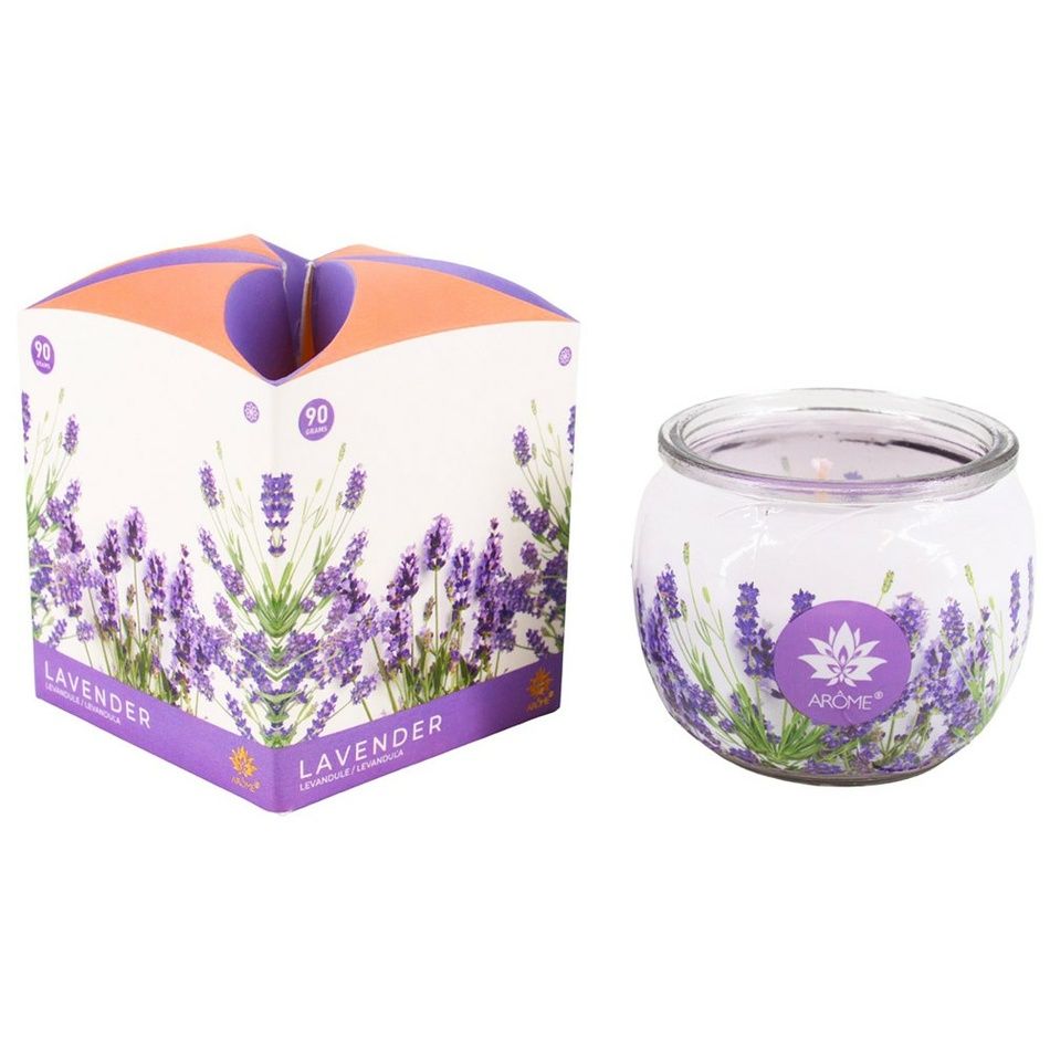 Arome Vonná svíčka ve skle Lavender, 90 g - 4home.cz