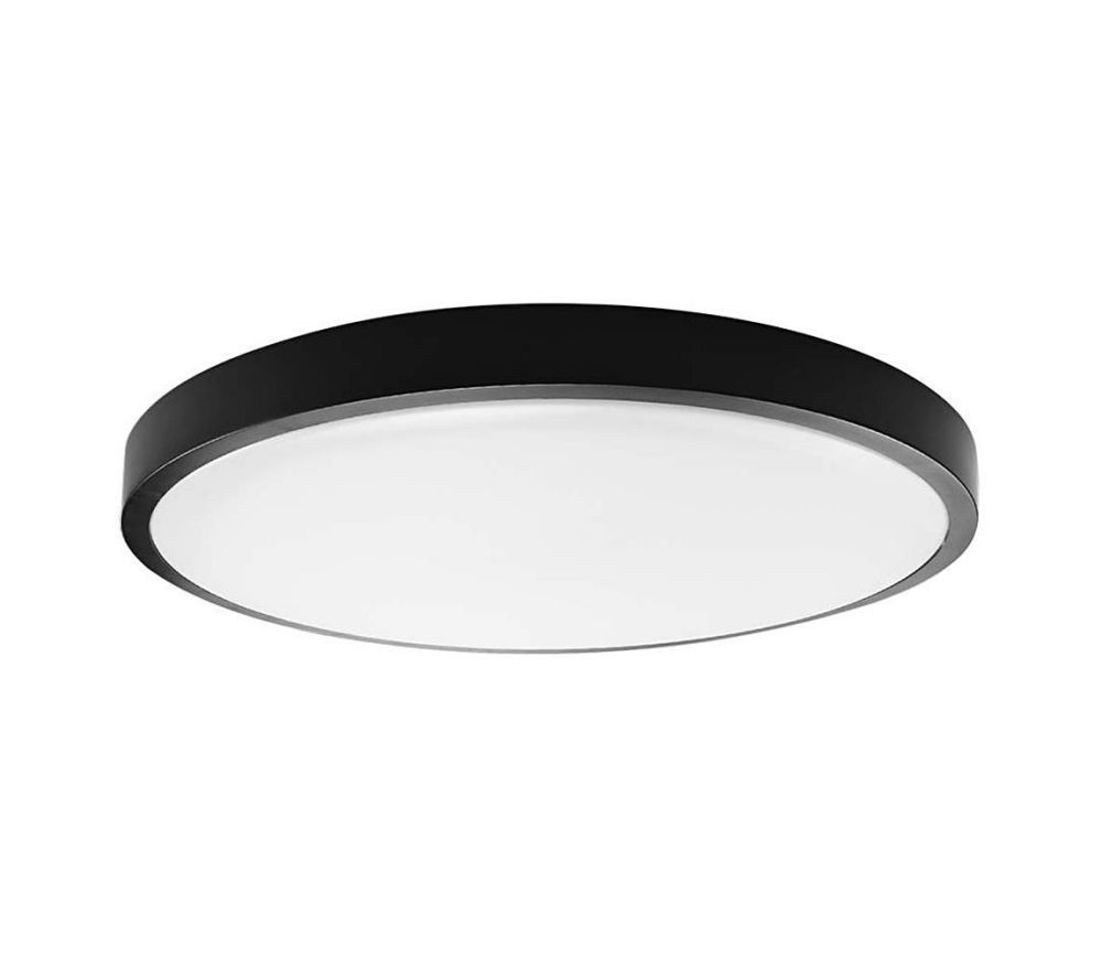  LED Koupelnové stropní svítidlo LED/18W/230V IP44 4000K pr. 25 cm černá  -  Svět-svítidel.cz