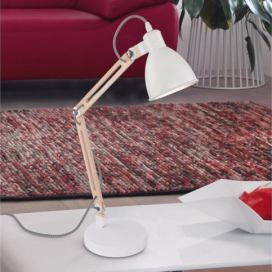 Eglo Eglo 901294 - Stolní lampa TORONA 1 1xE14/28W/230V bílá - FSC certifikováno 