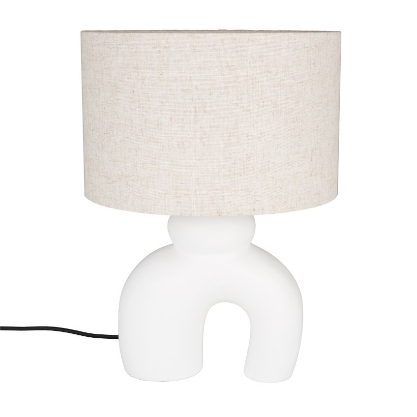 Bílá keramická stolní lampa ZUIVER BIBI - Designovynabytek.cz