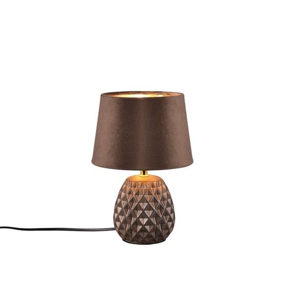 Trio R51531026 stolní lampa Ariana 1x40W | E14 | IP20 - kabelový spínač, hnědá/zlatá - Dekolamp s.r.o.