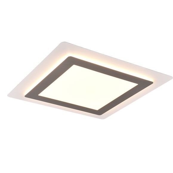 Trio 641510207 LED přisazené stropní svítidlo Morgan 1x46W | 6000lm | 2700-6000K | IP20 - nastavitelná barva světla ve stupních + plynulé nastavení barvy světla, integrovaný stmívač, funkce pamětí, noční režim, dálkové ovládání, časový spínač, nikl - Dekolamp s.r.o.