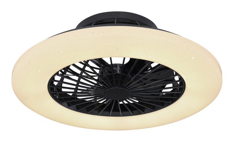 Globo 03628B LED stropní svítidlo s ventilátorem Travo 1x30W | 1800lm | 3000-6500K - stmívatelné, dálkové ovládání, noční režim, černá - Dekolamp s.r.o.