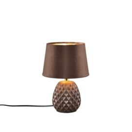 Trio R51531026 stolní lampa Ariana 1x40W | E14 | IP20 - kabelový spínač, hnědá/zlatá